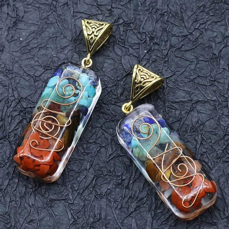 Orgone Seven Chakras Energy Pendant Necklace