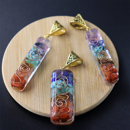 Orgone Seven Chakras Energy Pendant Necklace