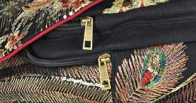 Peacock Embroidered Ethnic Style Backpack