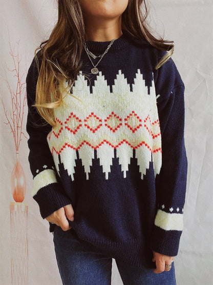 Penelope Diamond Lattice Sweater