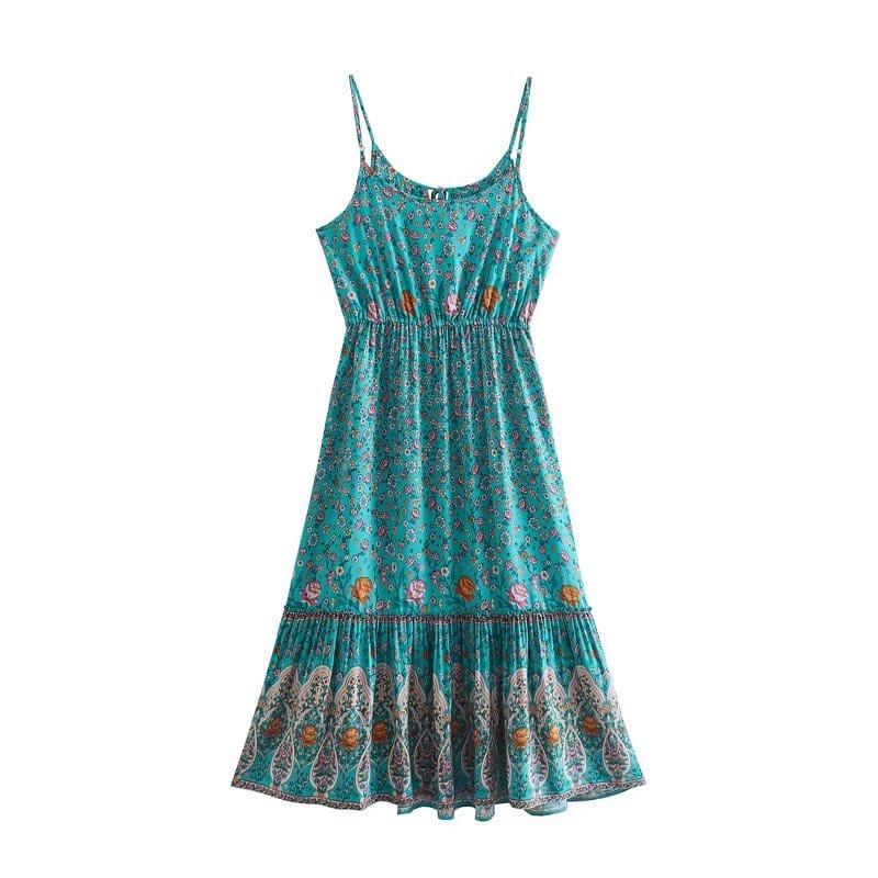 Phylia Boho Midi Dress