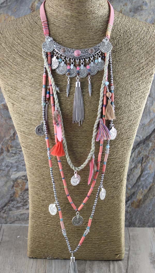 Earthly Gypsy Statement Long Necklace