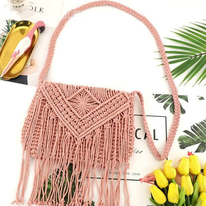 Handmade Crochet Bag with Tassels