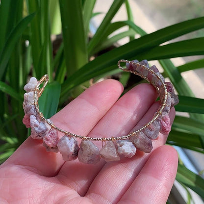 Healing Crystals Cuff Bangle