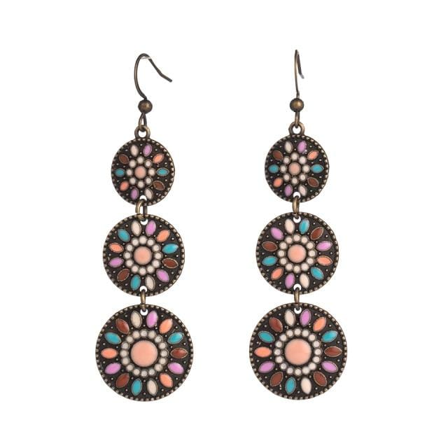 Triple Ethnic Boho Earrings