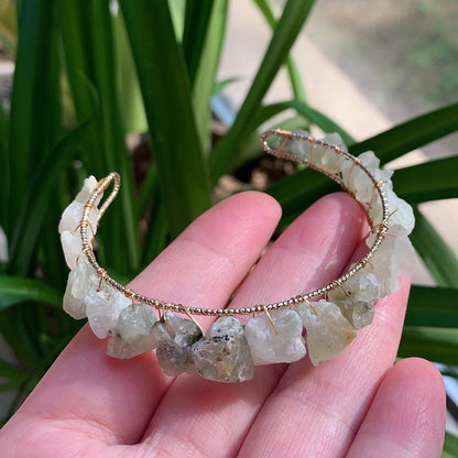 Healing Crystals Cuff Bangle