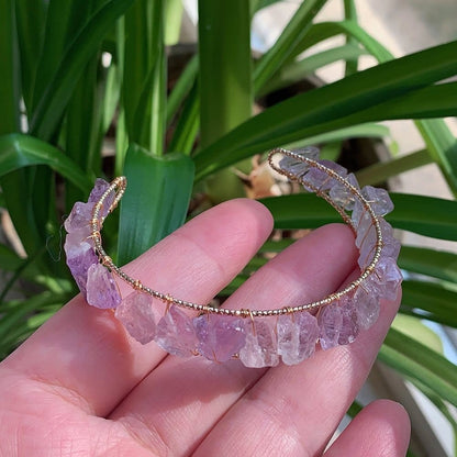 Healing Crystals Cuff Bangle