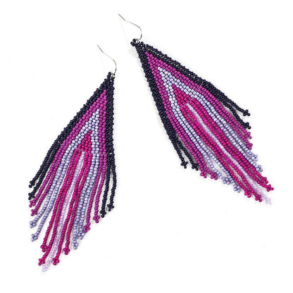 Ethnic Colorful Long Earrings