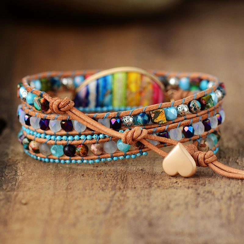 Rainbow Chakra Wrap Bracelet