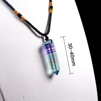 Rainbow Fluorite Pendant Necklace