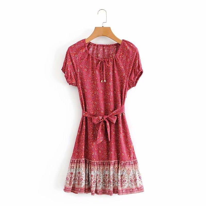 Adamina Boho Mini Dress ( 3 Colors )