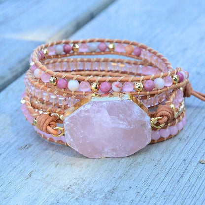 Rose Quartz Wrap Bracelet