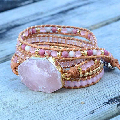 Rose Quartz Wrap Bracelet