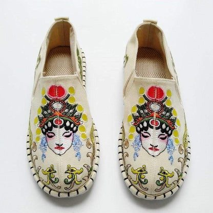 Retro Female Figure Espadrilles