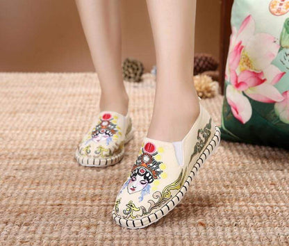 Retro Female Figure Espadrilles