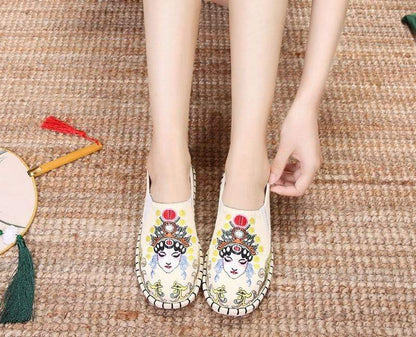 Retro Female Figure Espadrilles