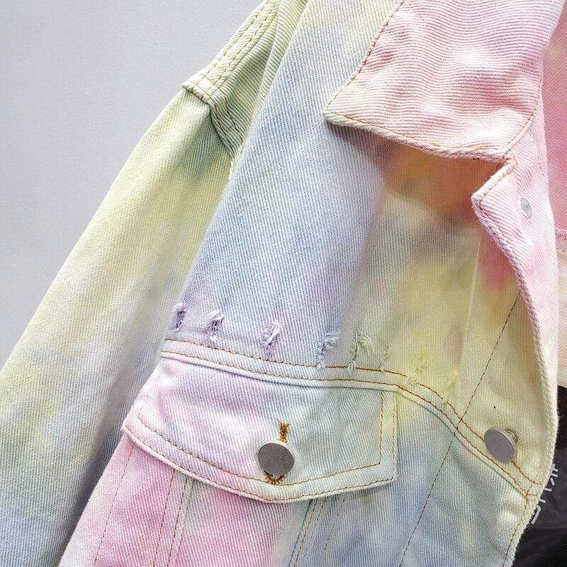 Rory Splash Tie-Dye Denim Jacket