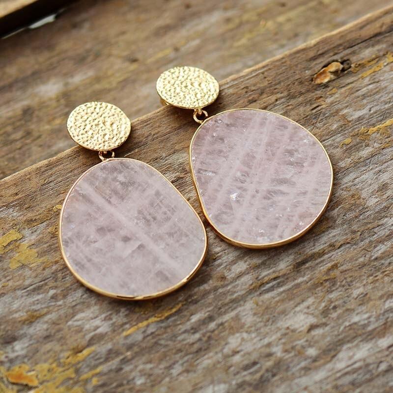 Rose Quartz Drop Earrings