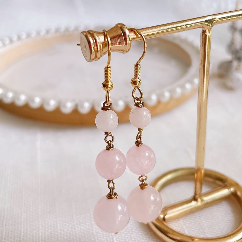 Natural Crystal Drop Earring