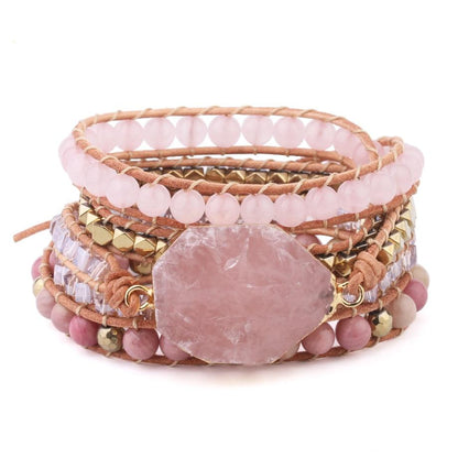 Rose Quartz Wrap Bracelet