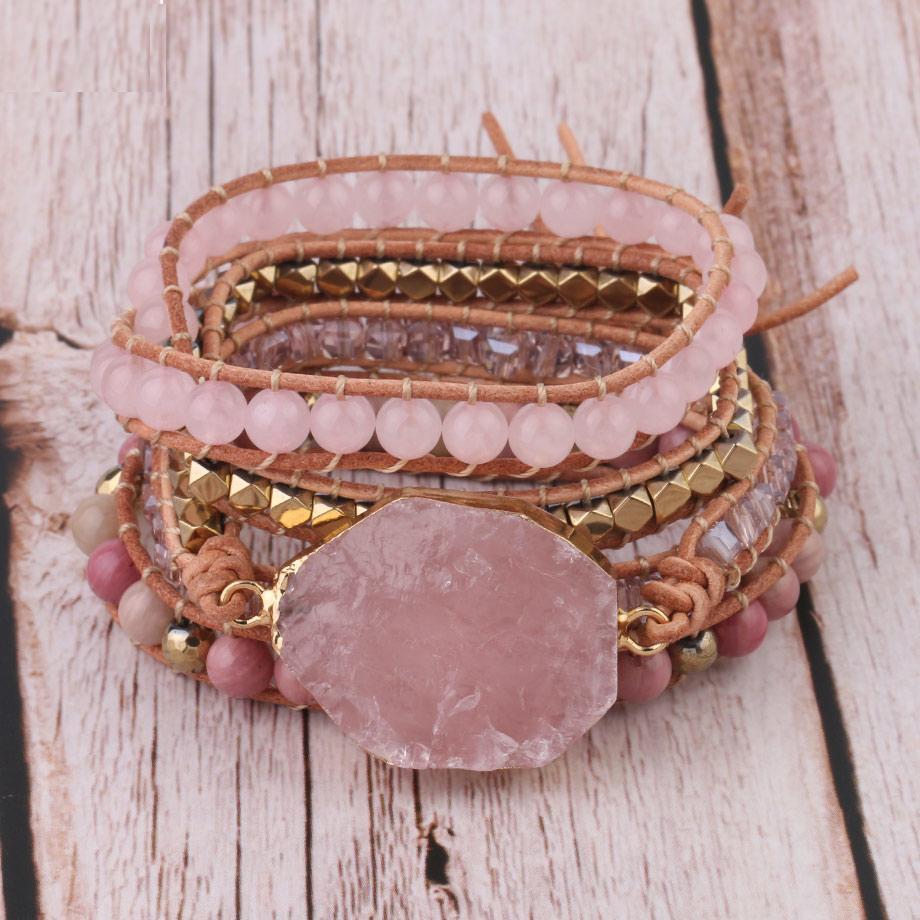 Rose Quartz Wrap Bracelet