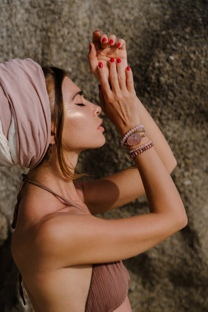 Rose Quartz Wrap Bracelet