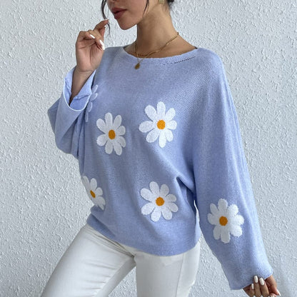 Kendall Embroidered Daisies Sweater