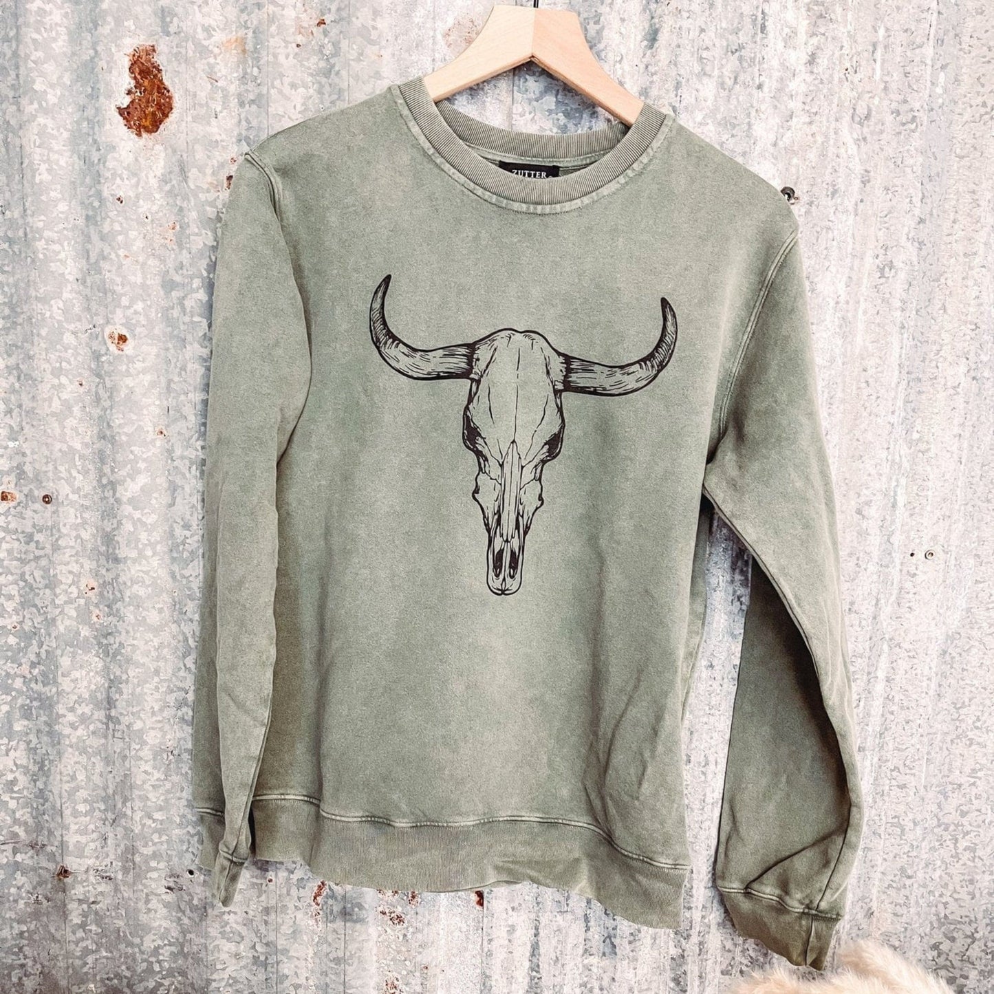 Boho Cow Skull Sweatshirt