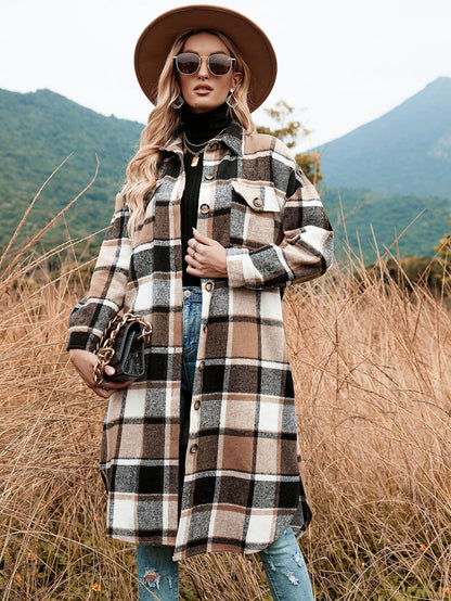 Celeste Longline Plaid Shacket