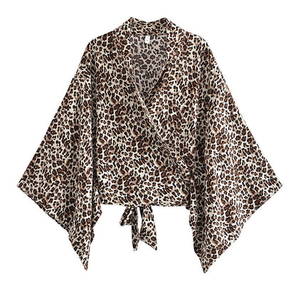 Leopard Short Boho Kimono