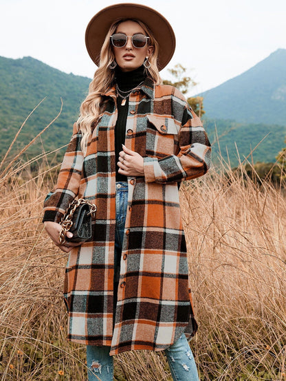 Celeste Longline Plaid Shacket