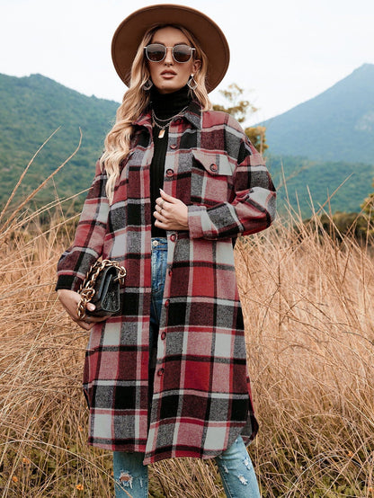 Celeste Longline Plaid Shacket