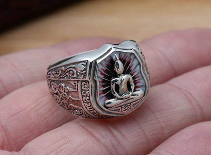 S925 Sterling Silver Buddha Ring