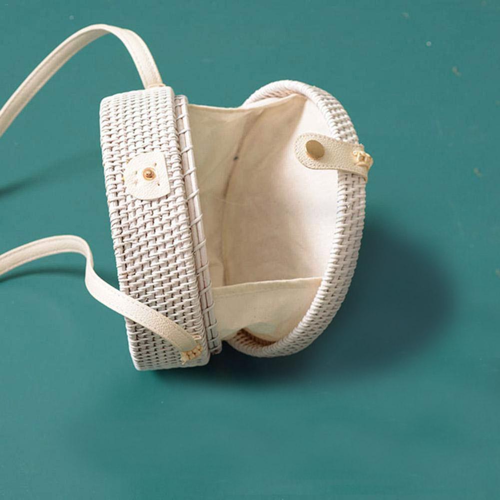 Sardinia White Rattan Bag