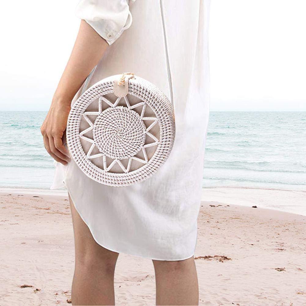 Sardinia White Rattan Bag