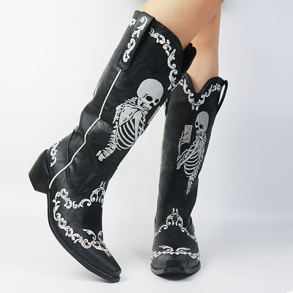 Savvanah Skull Western Cowgirl Boots