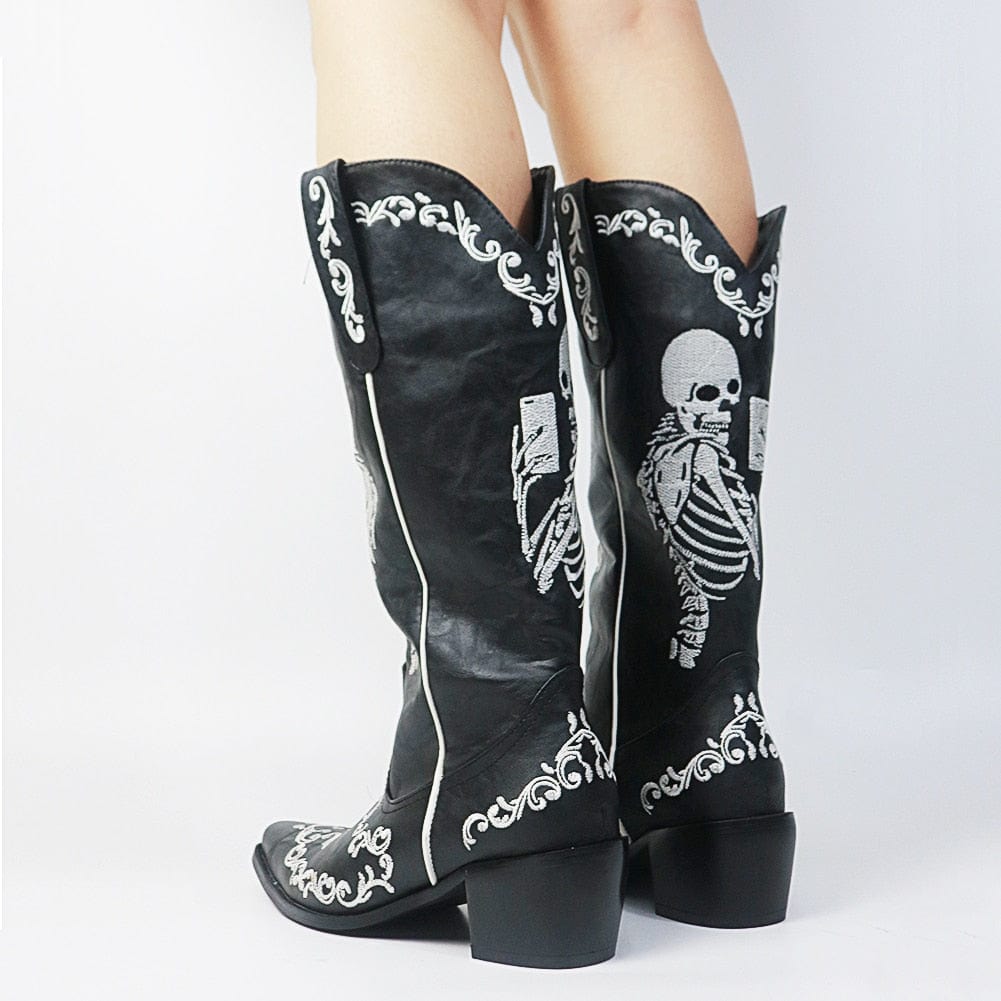 Savvanah Skull Western Cowgirl Boots