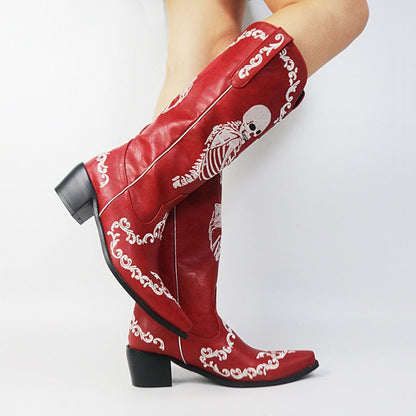 Savvanah Skull Western Cowgirl Boots