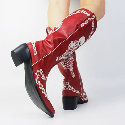 Savvanah Skull Western Cowgirl Boots