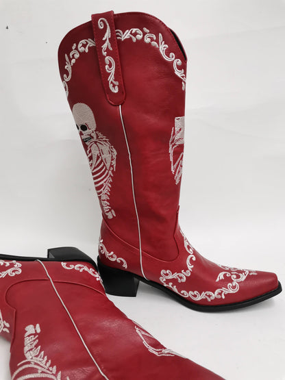 Savvanah Skull Western Cowgirl Boots