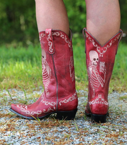 Savvanah Skull Western Cowgirl Boots