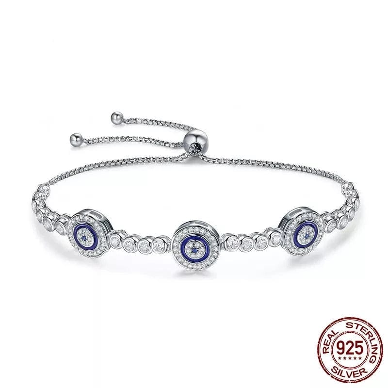 925 Sterling Silver Evil Eye Bracelet