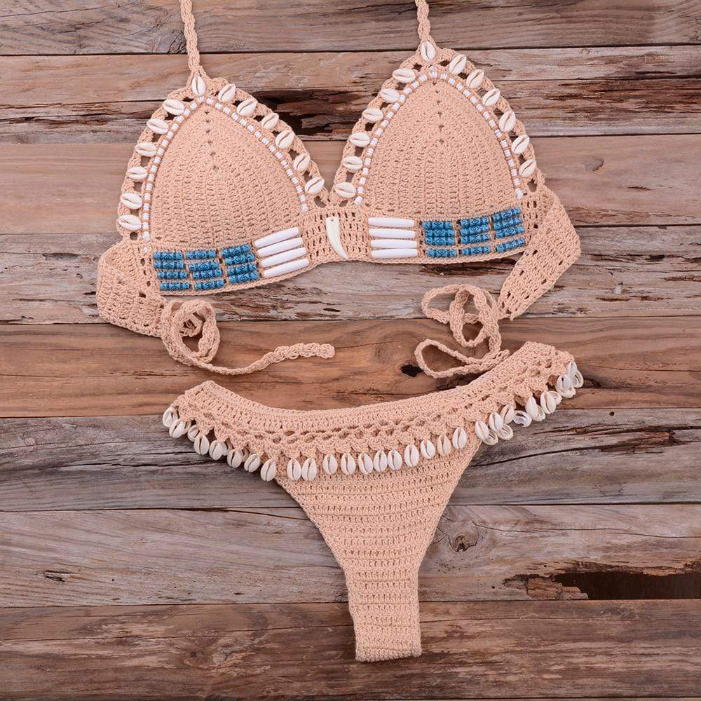 SHELL CROCHET TRIANGLE BIKINI SET