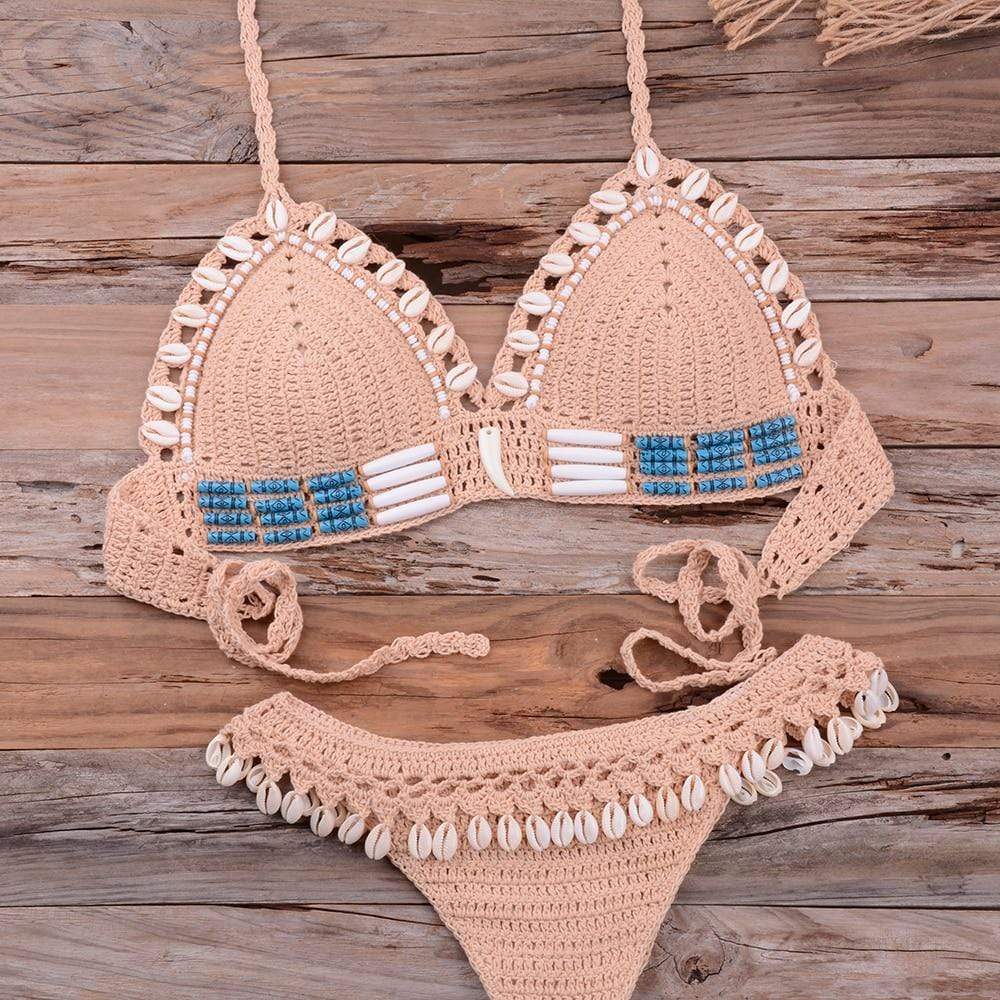 SHELL CROCHET TRIANGLE BIKINI SET