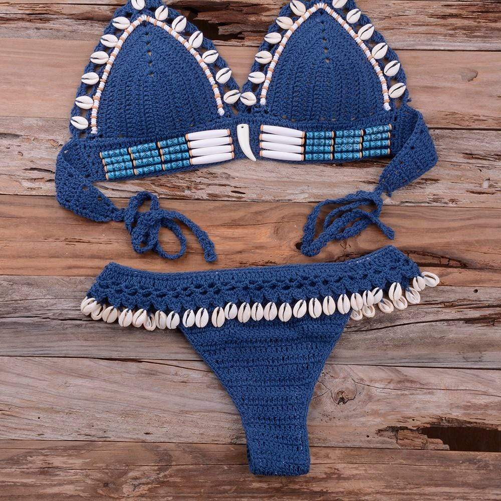 SHELL CROCHET TRIANGLE BIKINI SET