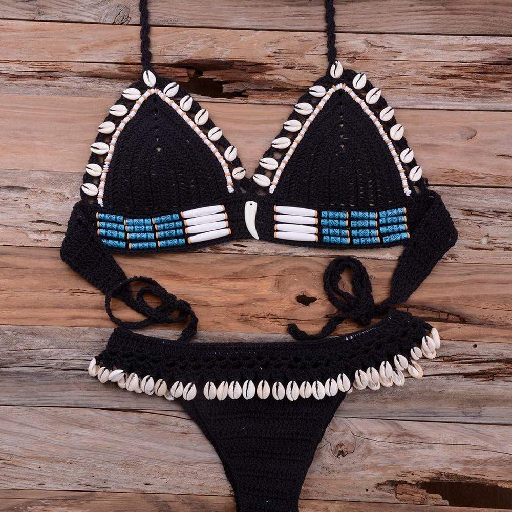 SHELL CROCHET TRIANGLE BIKINI SET