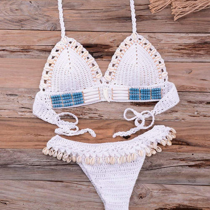 SHELL CROCHET TRIANGLE BIKINI SET