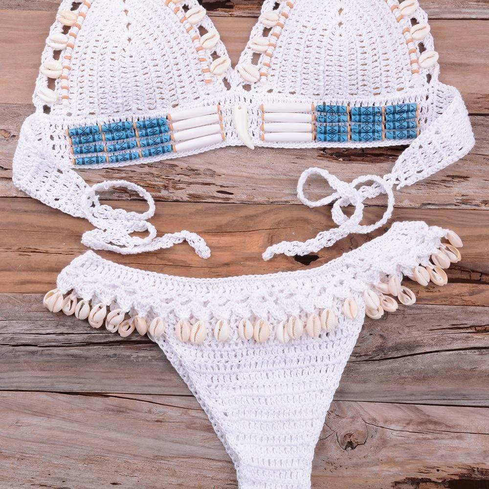 SHELL CROCHET TRIANGLE BIKINI SET