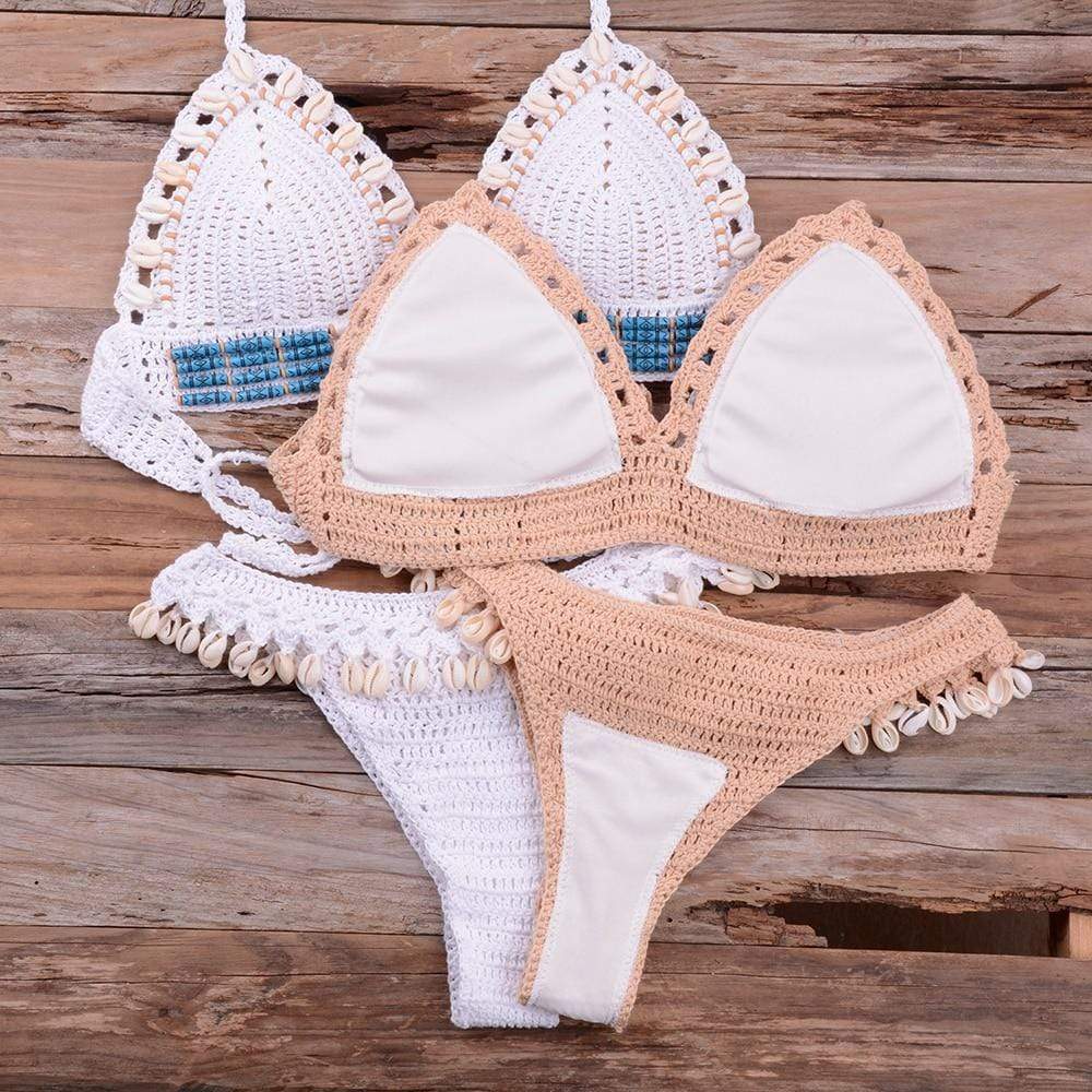 SHELL CROCHET TRIANGLE BIKINI SET