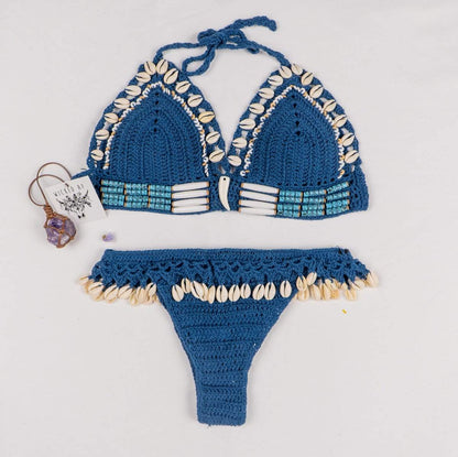 SHELL CROCHET TRIANGLE BIKINI SET